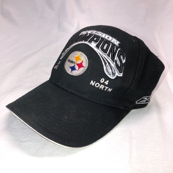 Pittsburgh Steelers 2004 AFC NORTH DIVISION CHAMPS adjustable Hat Cap NFL - Picture 1 of 11